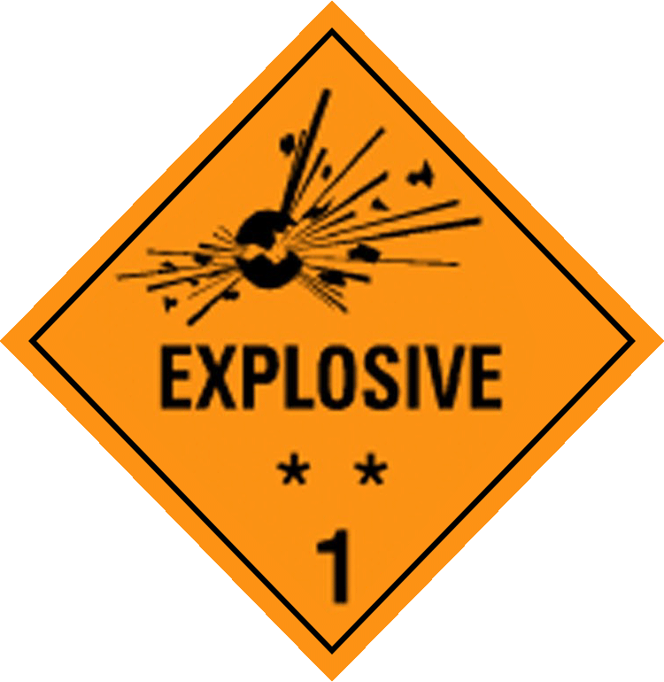 Transporting Class 1 Dangerous Goods - explosive